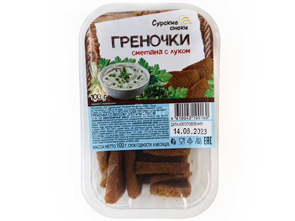 Сурские гренки Сметана с луком (100 гр) в Шахтах