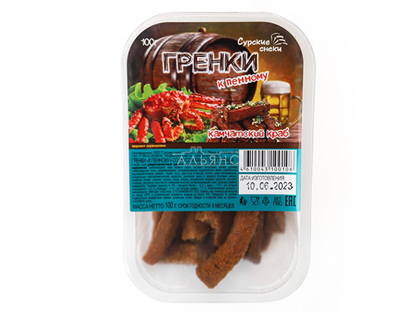 Сурские гренки Камчатский краб (100 гр) в Шахтах