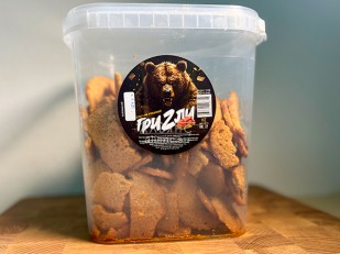 Рыбные снеки: Ведро Ржаные гренки со вкусом Салями (1 кг)