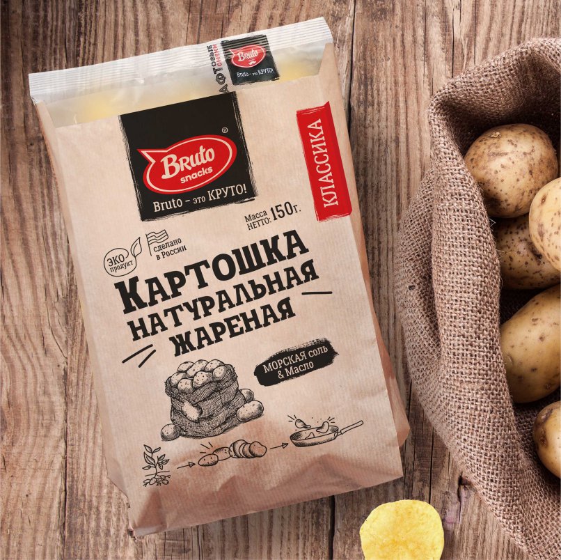 Картофель «Бруто» с солью 130 гр. в Шахтах